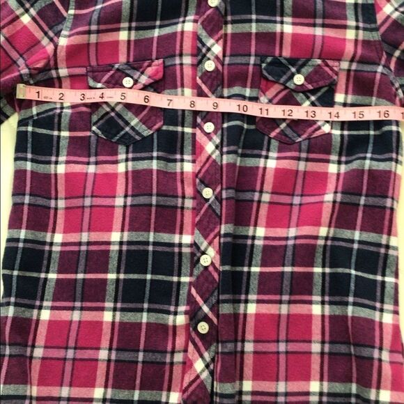 Flannel plaid Original Weatherproof checkers shirt blouse pink - Picture 8 of 12